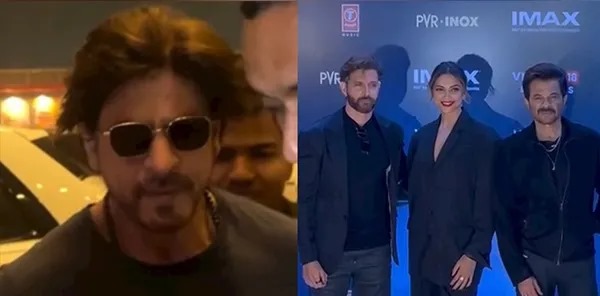 shah rukh khan attends fighter screening